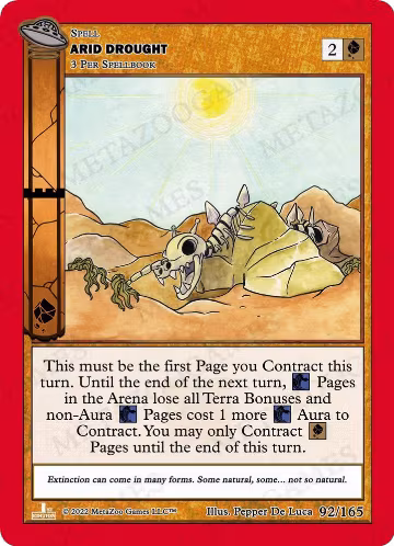 Arid Drought (092/165), First Edition — MetaZoo card price