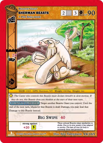Sherman Beasts (094/165), First Edition — MetaZoo card price
