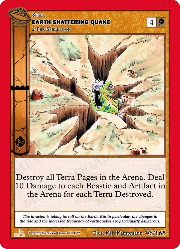 Earth Shattering Quake (096/165), First Edition — MetaZoo card price