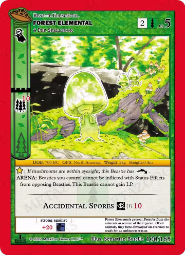 Forest Elemental (100/165), First Edition — MetaZoo card price