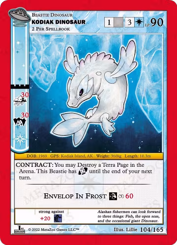 Kodiak Dinosaur (104/165), First Edition — MetaZoo card price