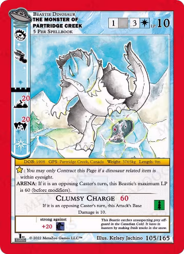 The Monster of Partridge Creek (105/165), First Edition — MetaZoo card price