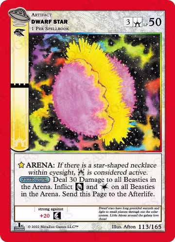 Dwarf Star (113/165), First Edition — MetaZoo card price