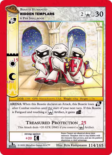 Hidden Templars (114/165), First Edition — MetaZoo card price