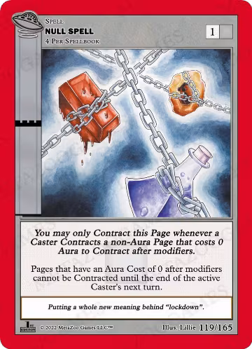 Null Spell (119/165), First Edition — MetaZoo card price