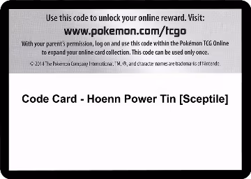 Code Card - Hoenn Power Tin [Sceptile], XY - Roaring Skies — Pokémon card price