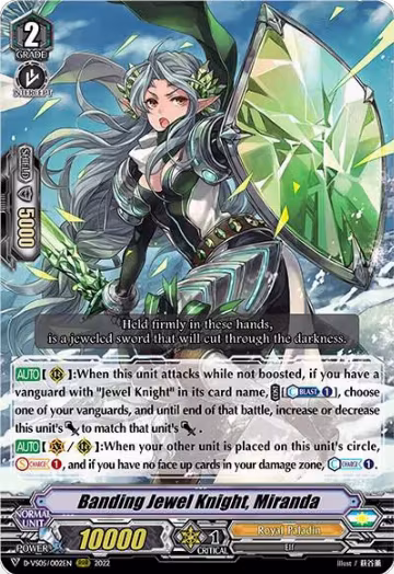 Banding Jewel Knight, Miranda (D-VS05/002EN), D-VS05: V Clan Collection Vol.5 — Vanguard card price