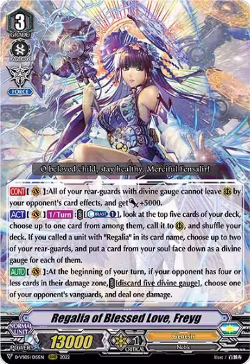 Regalia of Blessed Love, Freyg (D-VS05/015EN), D-VS05: V Clan Collection Vol.5 — Vanguard card price