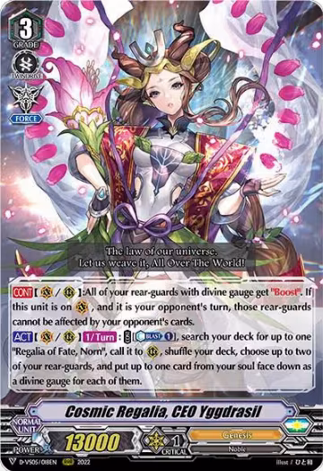 Cosmic Regalia, CEO Yggdrasil (D-VS05/018EN), D-VS05: V Clan Collection Vol.5 — Vanguard card price