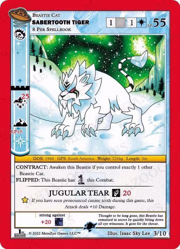 Sabertooth Tiger (3/10), First Edition Release Event Deck — MetaZoo card price