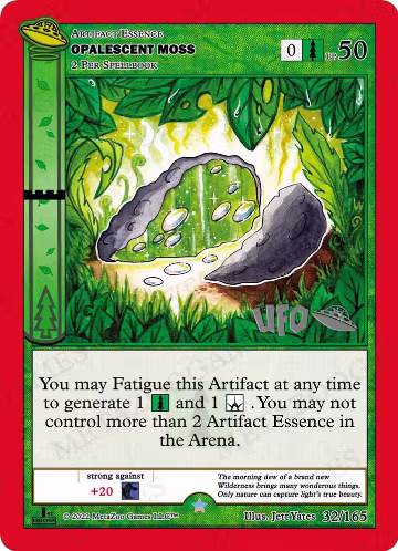 Opalescent Moss (032/165), First Edition Spoiler Pack — MetaZoo card price