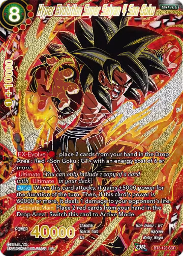 Hyper Evolution Super Saiyan 4 Son Goku (SCR) (BT3-123) — card price