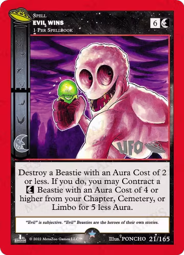 Evil Wins (021/165), First Edition Spoiler Pack — MetaZoo card price