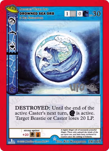 Drowned Sea Orb (038/165), First Edition Spoiler Pack — MetaZoo card price