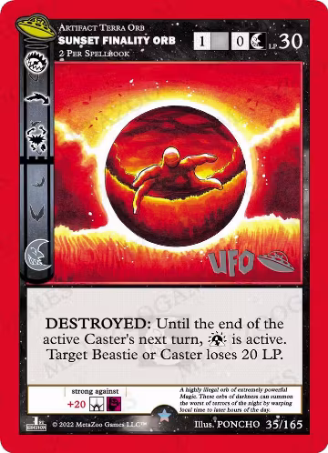 Sunset Finality Orb (035/165), First Edition Spoiler Pack — MetaZoo card price