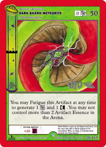 Dark Shard Meteorite (028/165), First Edition Spoiler Pack — MetaZoo card price