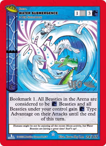 Water Submergence (024/165), First Edition Spoiler Pack — MetaZoo card price