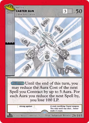 Caster Gun (026/165), First Edition Spoiler Pack — MetaZoo card price