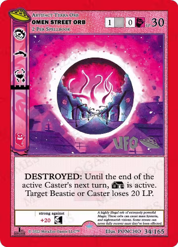 Omen Street Orb (034/165), First Edition Spoiler Pack — MetaZoo card price
