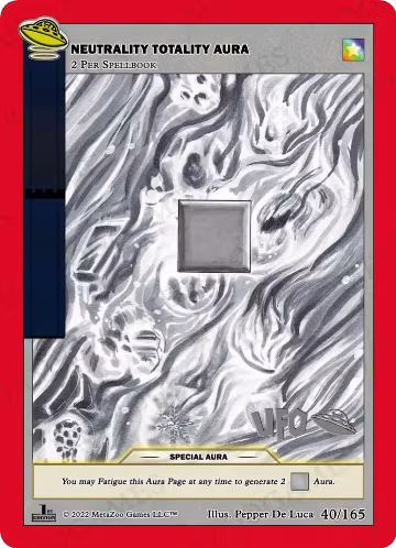 Neutrality Totality Aura (040/165), First Edition Spoiler Pack — MetaZoo card price