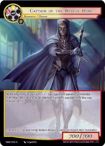 Captain of the Heresy Hunt (NWE-059 N), A New World Emerges — Force of Will card price