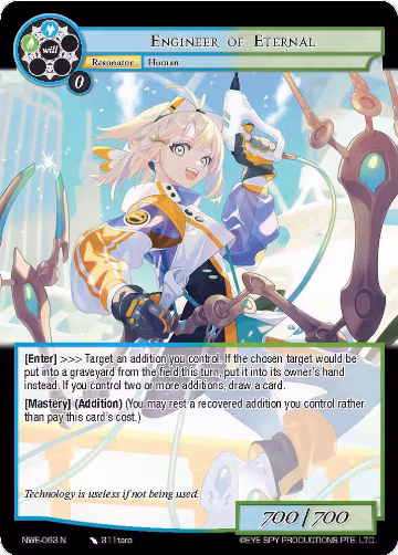 Engineer of Eternal (NWE-063 N), A New World Emerges — Force of Will card price