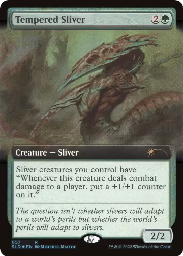Tempered Sliver (Extended Art) (657), Secret Lair Drop Series — Magic card price
