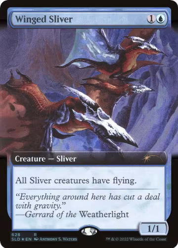 Winged Sliver (Extended Art) (628), Secret Lair Drop Series — Magic card price