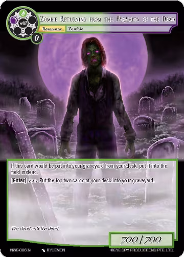 Zombie Returning from the Paramita of the Dead (NWE-086 N), A New World Emerges — Force of Will card price