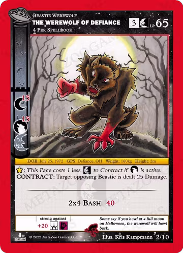 The Werewolf Of Defiance (2/10), First Edition Release Event Deck — MetaZoo card price