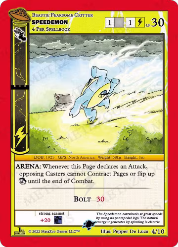 Speedemon (4/10), First Edition Release Event Deck — MetaZoo card price