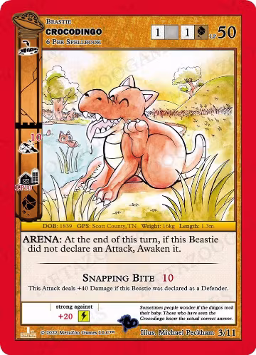 Crocodingo (3/11), First Edition Release Event Deck — MetaZoo card price