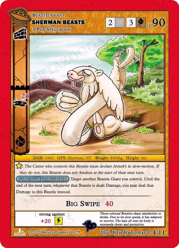Sherman Beasts (4/11), First Edition Release Event Deck — MetaZoo card price