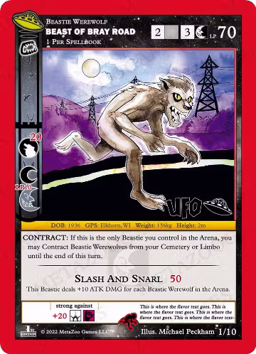 Beast of Bray Road (1/10), First Edition Release Event Deck — MetaZoo card price