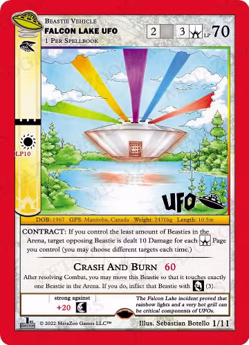Falcon Lake UFO (1/11), First Edition Release Event Deck — MetaZoo card price