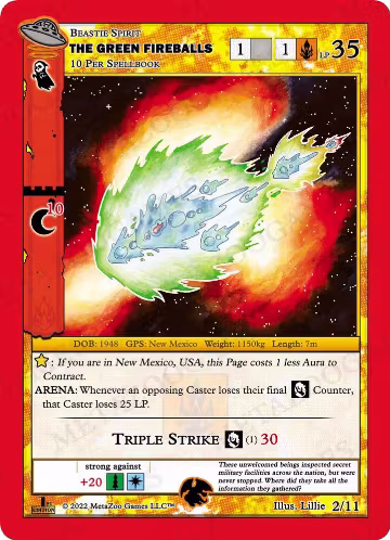 The Green Fireballs (2/11), First Edition Tribal Theme Decks — MetaZoo card price