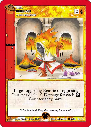 Burn Out (5/11), First Edition Tribal Theme Decks — MetaZoo card price