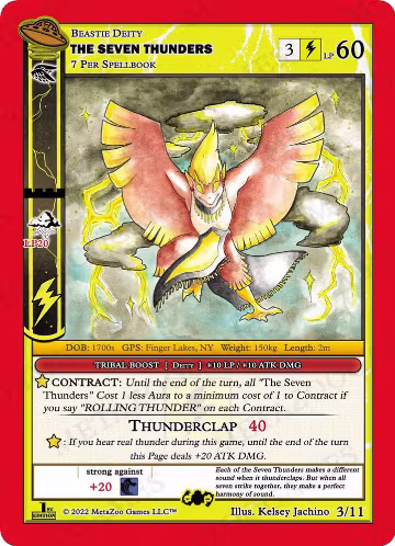 The Seven Thunders (3/11), First Edition Tribal Theme Decks — MetaZoo card price