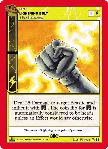 Lightning Bolt (7/11), First Edition Tribal Theme Decks — MetaZoo card price