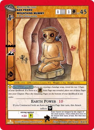 San Pedro Mountains Mummy (3/13), First Edition Tribal Theme Decks — MetaZoo card price