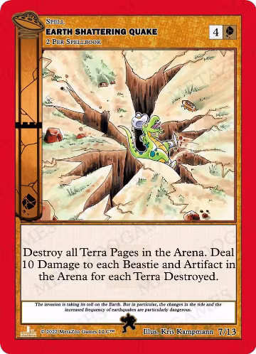 Earth Shattering Quake (7/13), First Edition Tribal Theme Decks — MetaZoo card price