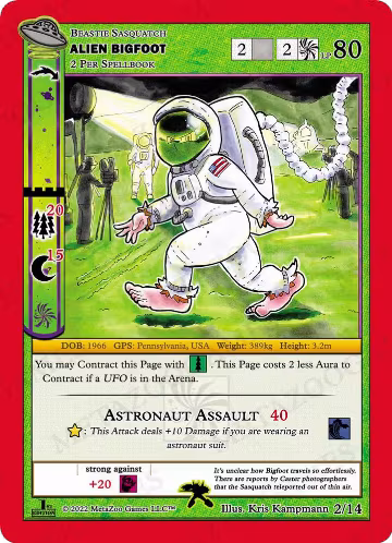 Alien Bigfoot (2/14), First Edition Tribal Theme Decks — MetaZoo card price