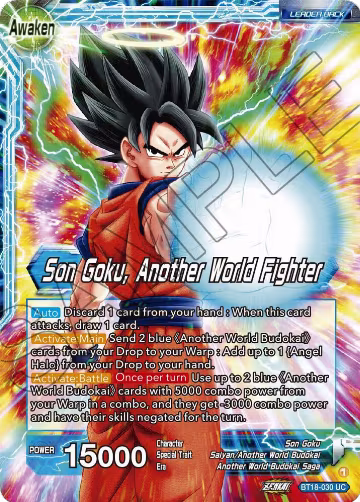 Son Goku // Son Goku, Another World Fighter (BT18-030), Dawn of the Z-Legends — DB Super card price