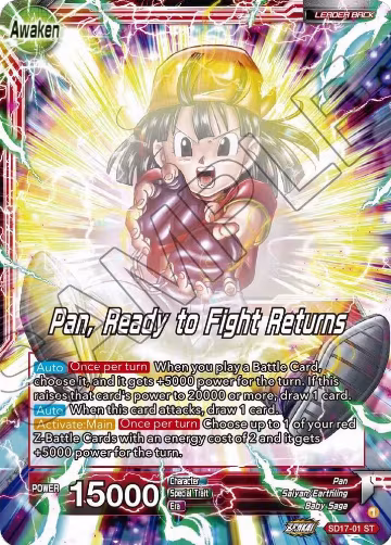 Pan // Pan, Ready to Fight Returns (Silver Foil) (SD17-01), Dawn of the Z-Legends — DB Super card price