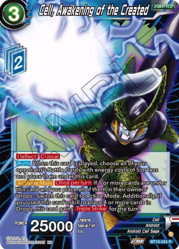 Cell, Awakening of the Created (BT18-034), Dawn of the Z-Legends — DB Super card price