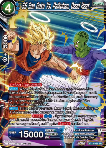 SS Son Goku Vs. Paikuhan, Dead Heat (BT18-038), Dawn of the Z-Legends — DB Super card price