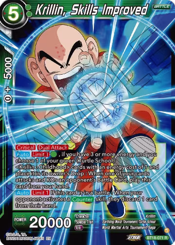 Krillin, Skills Improved (BT18-071), Dawn of the Z-Legends — DB Super card price