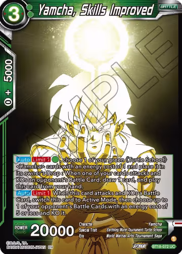 Yamcha, Skills Improved (BT18-072), Dawn of the Z-Legends — DB Super card price