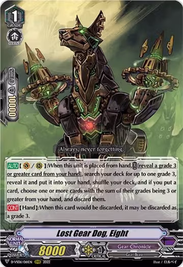Lost Gear Dog, Eight (D-VS06/061EN), D-VS06: V Clan Collection Vol.6 — Vanguard card price