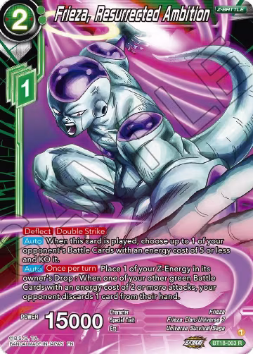 Frieza, Resurrected Ambition (BT18-063), Dawn of the Z-Legends — DB Super card price